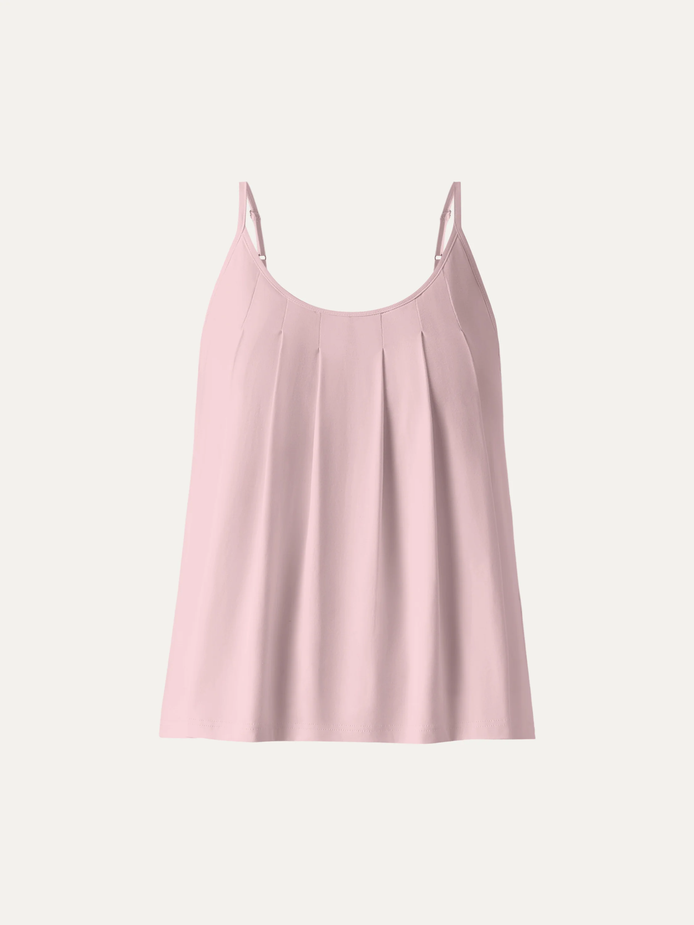 U-Neck Pleated Spaghetti Bra Tank - Image 10
