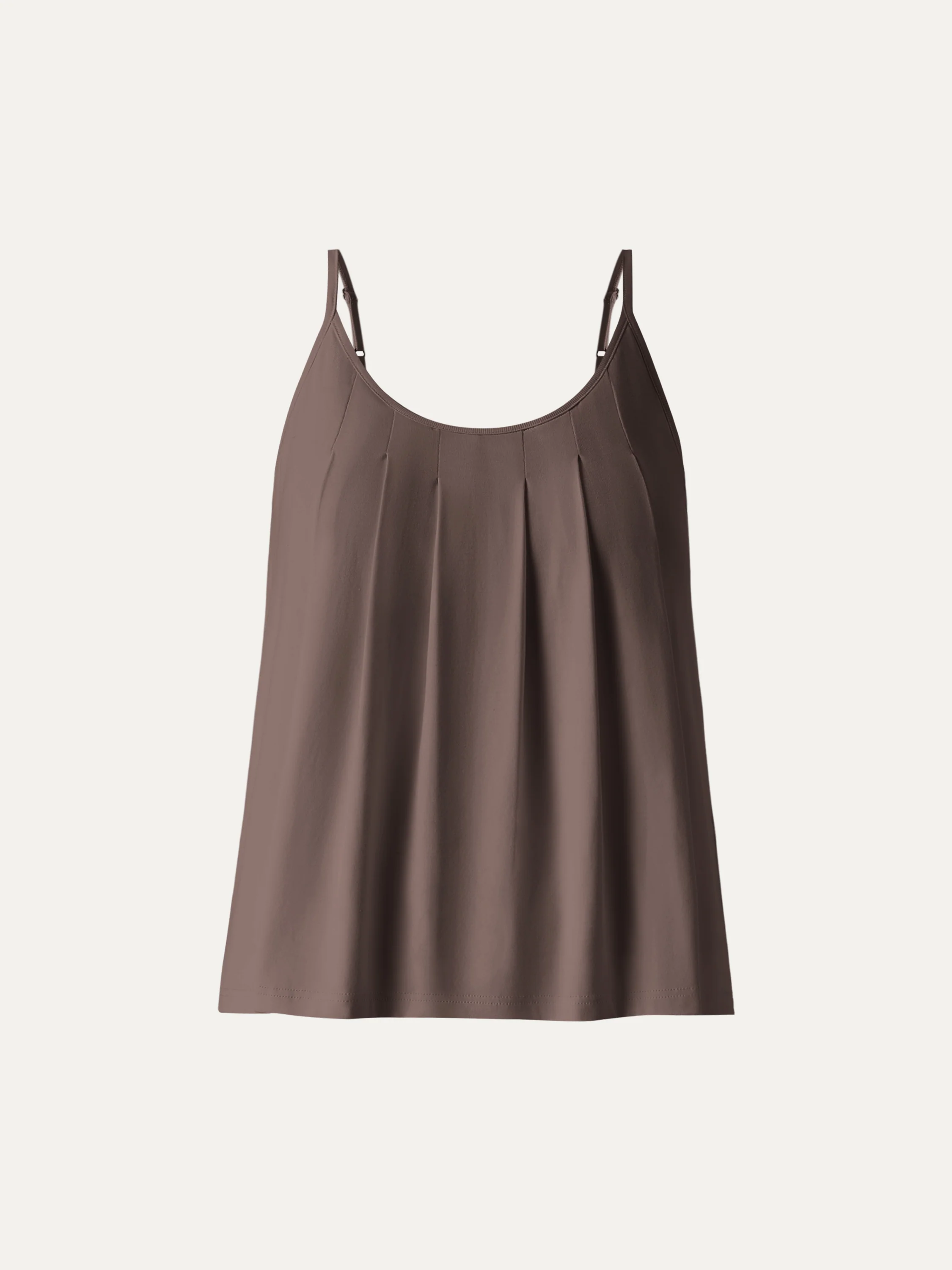 U-Neck Pleated Spaghetti Bra Tank - Image 14