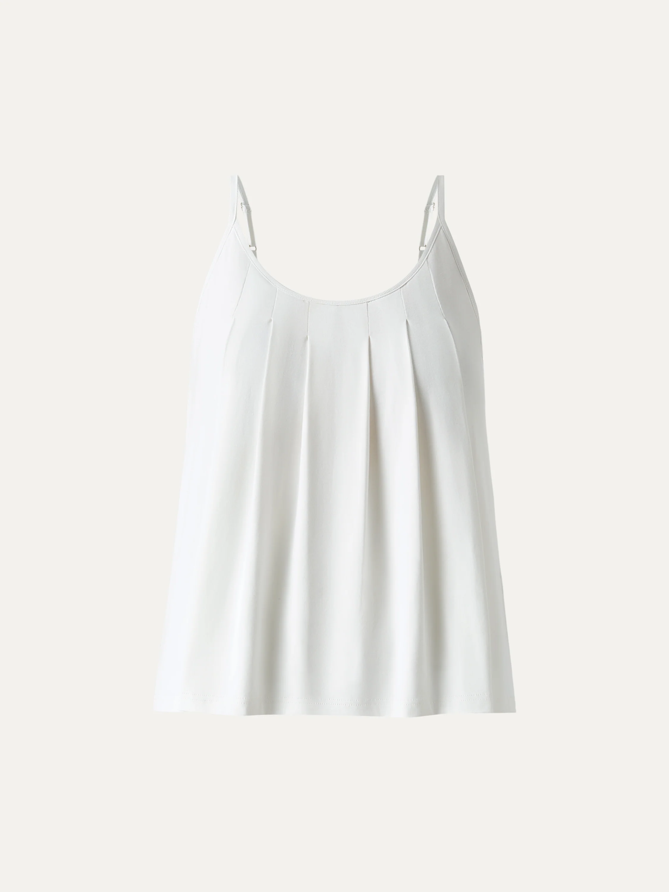U-Neck Pleated Spaghetti Bra Tank - Image 8
