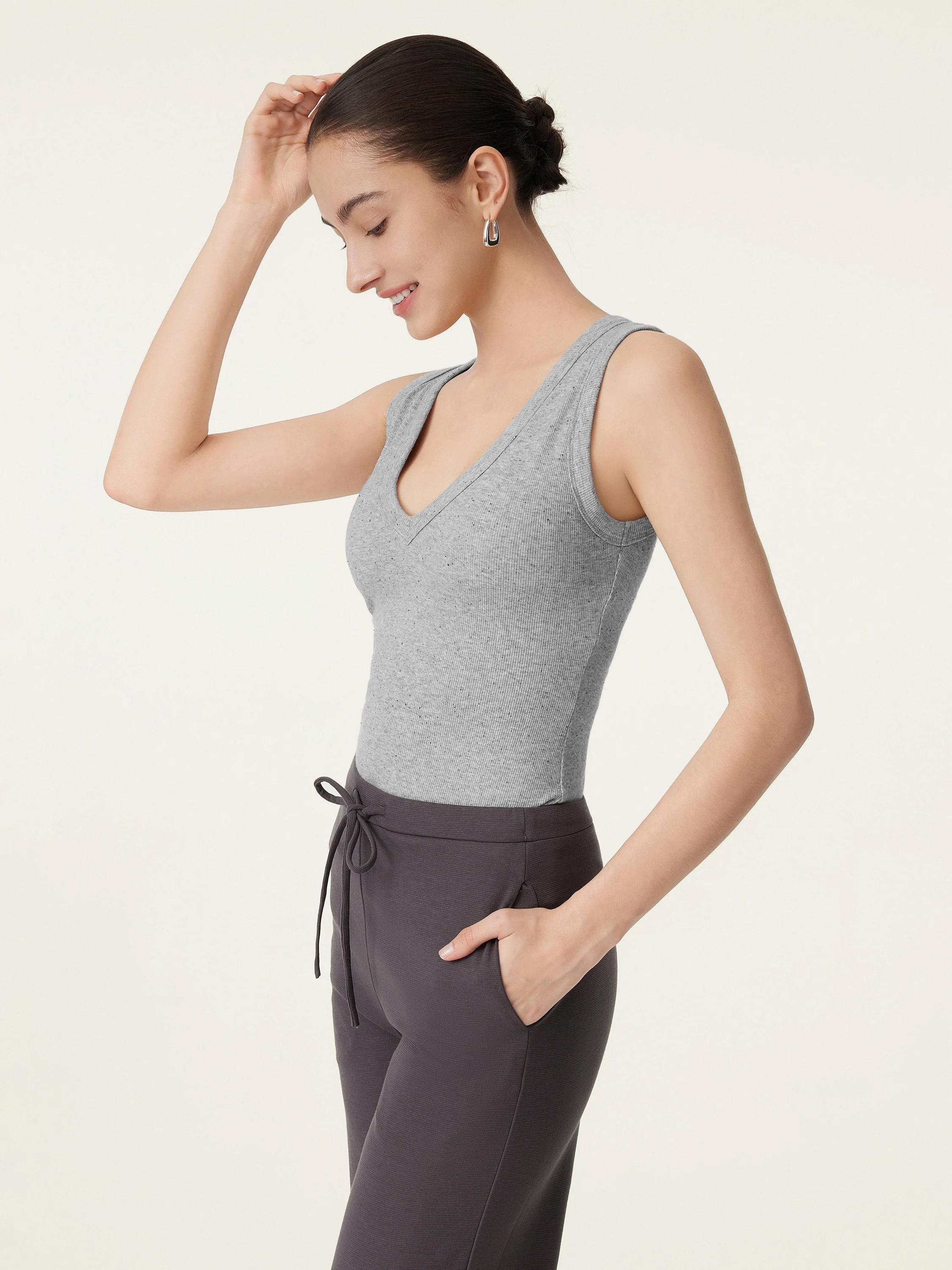 V-neck Cotton New Airy Bra Tank - Image 11