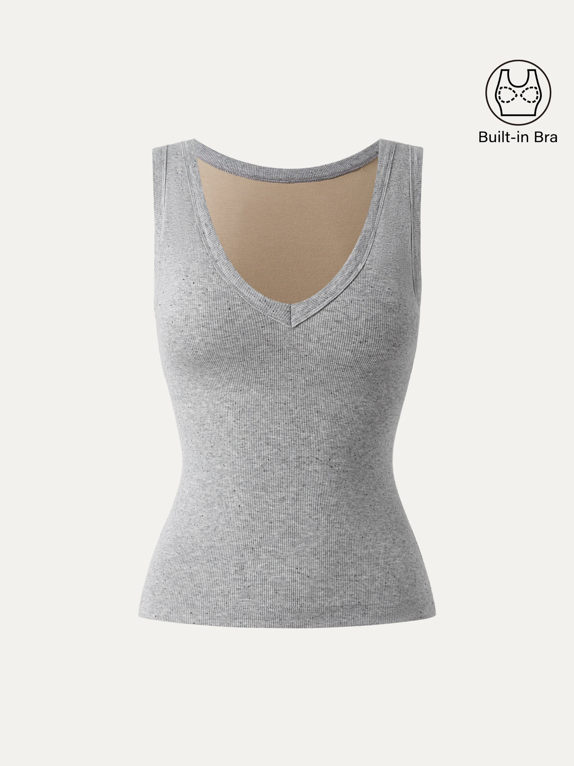 V-neck Cotton New Airy Bra Tank - Image 15