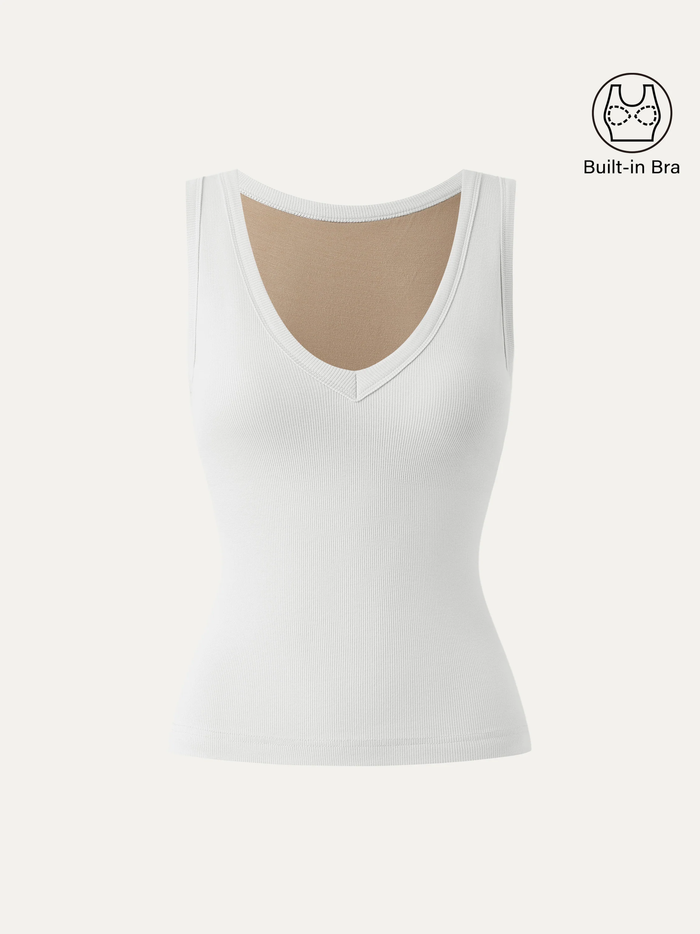 V-neck Cotton New Airy Bra Tank - Image 16