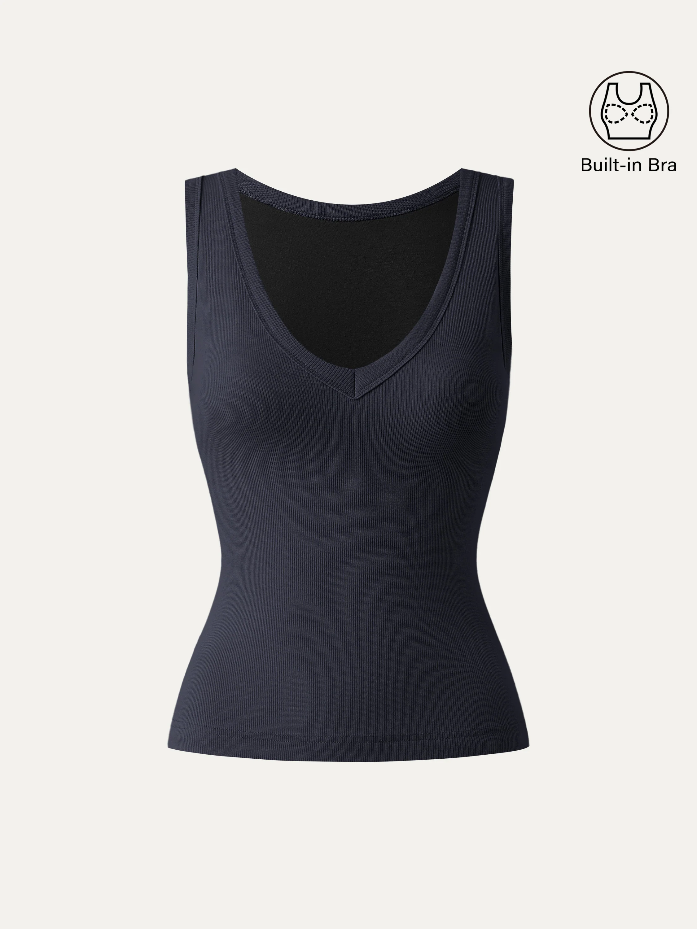 V-neck Cotton New Airy Bra Tank - Image 18