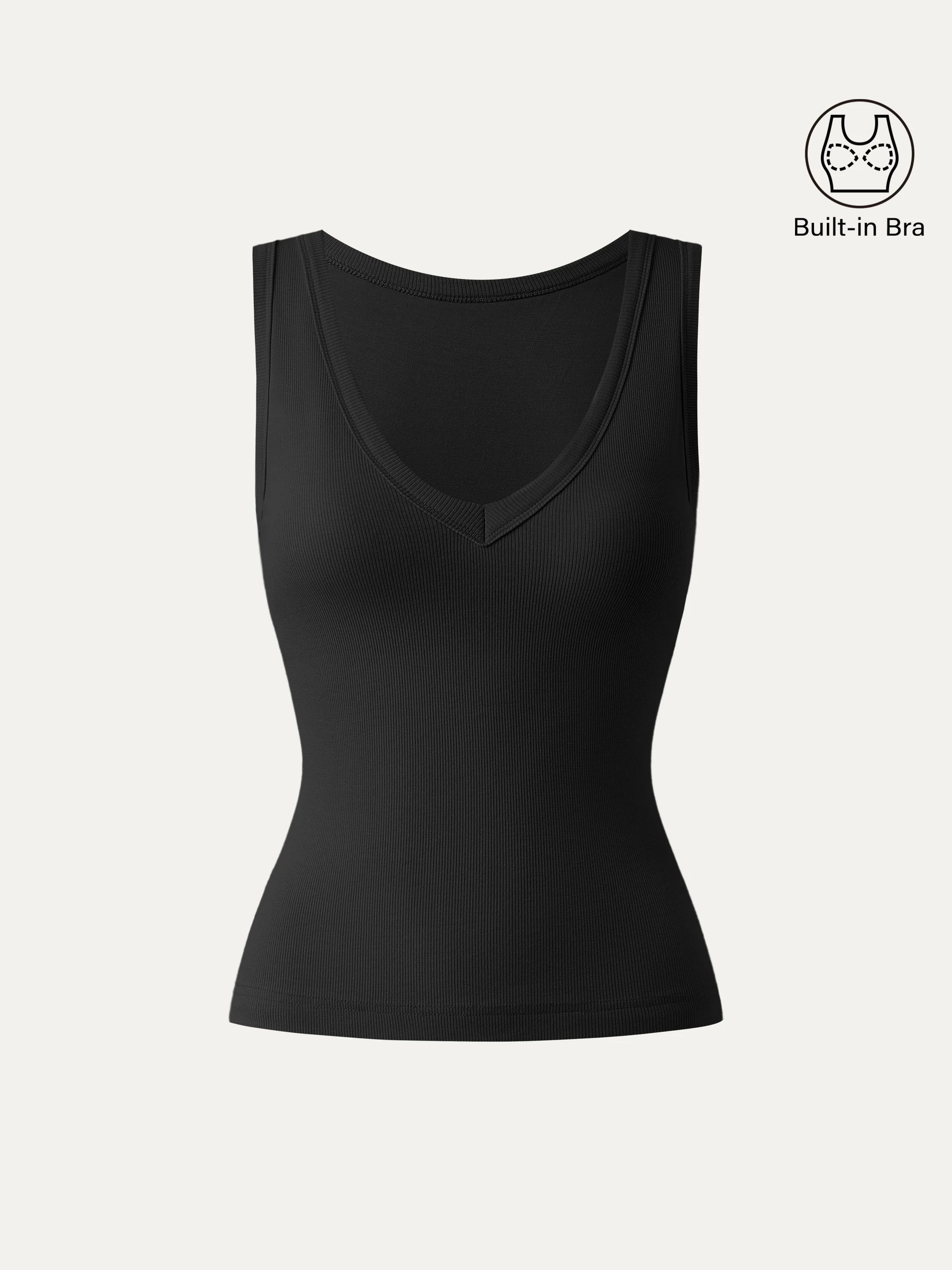 V-neck Cotton New Airy Bra Tank - Image 19
