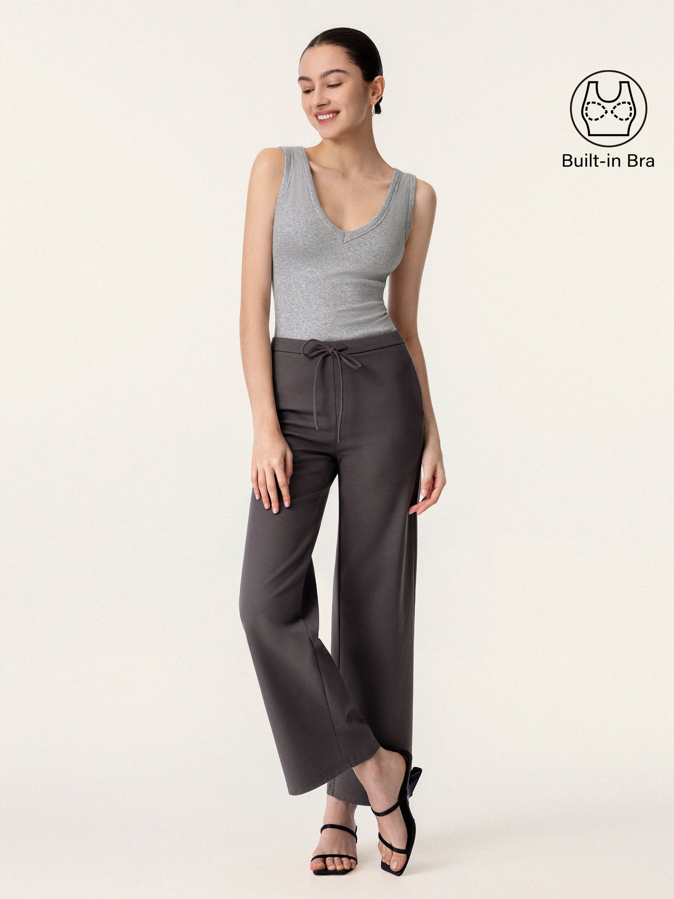 V-neck Cotton New Airy Bra Tank - Image 9