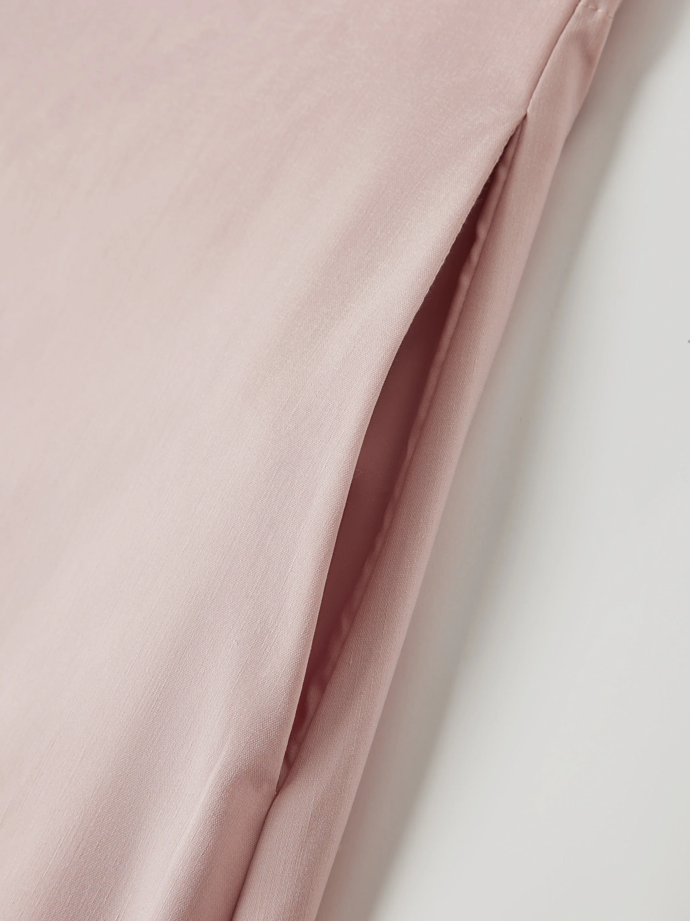 Linen Blend U-Neck Maxi Dress with Pockets - Image 4