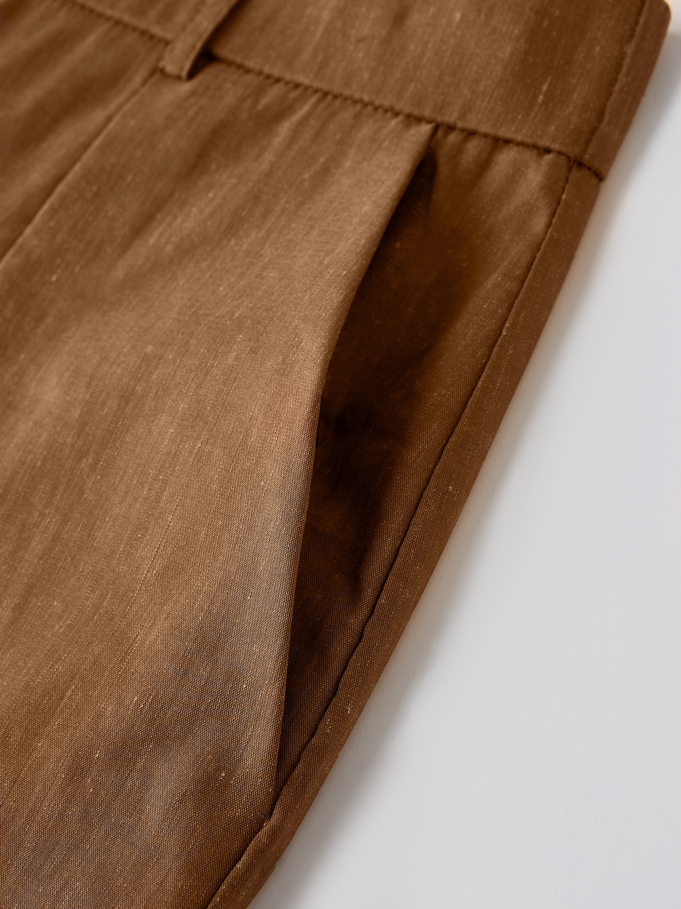 Linen Cropped Wide Leg Pants - Image 8
