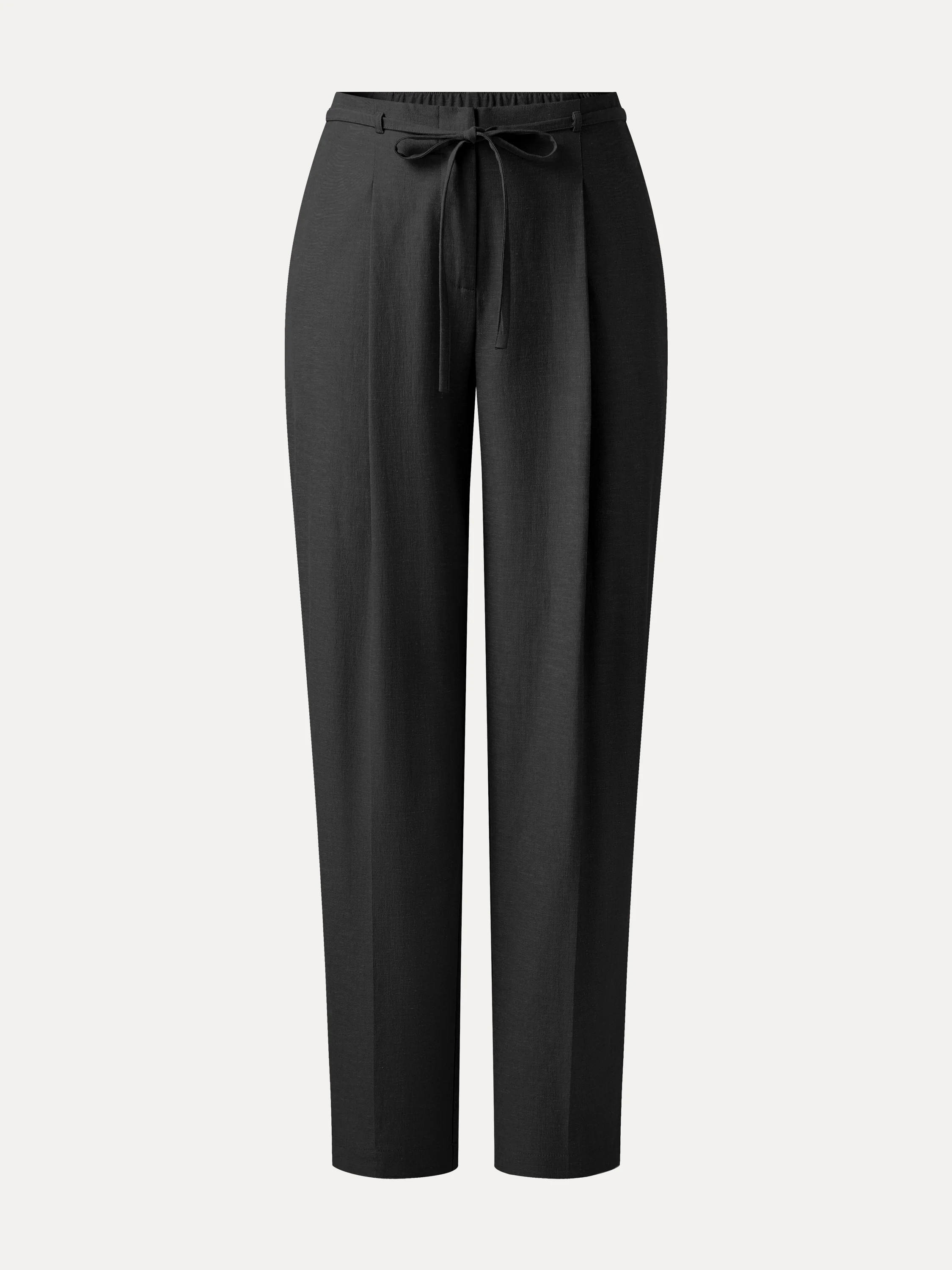 Wrinkle-Resistant Linen-Like Cropped Tapered Leg Pants with Pockets - Image 17