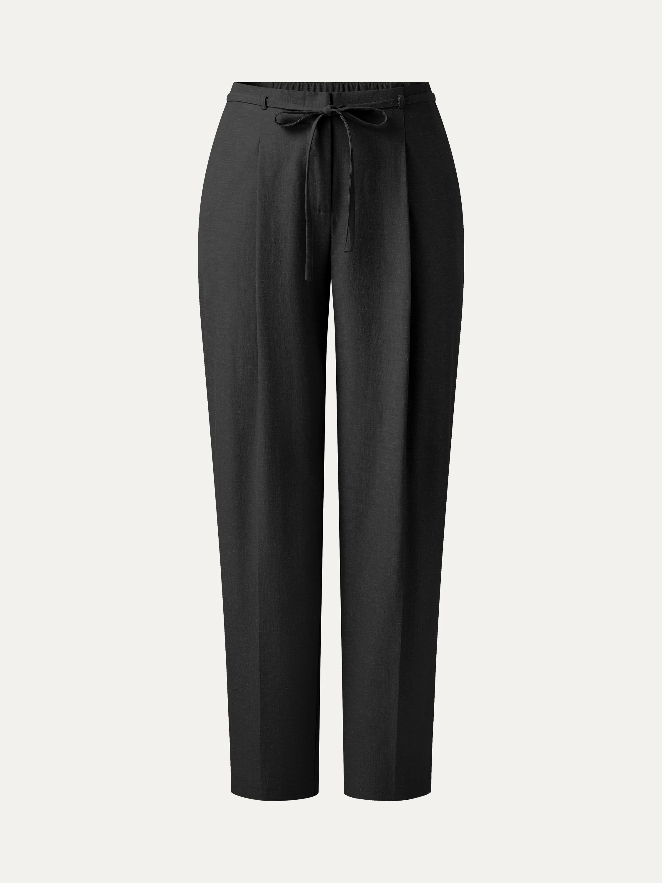 Wrinkle-Resistant Linen-Like Cropped Tapered Leg Pants with Pockets - Image 23