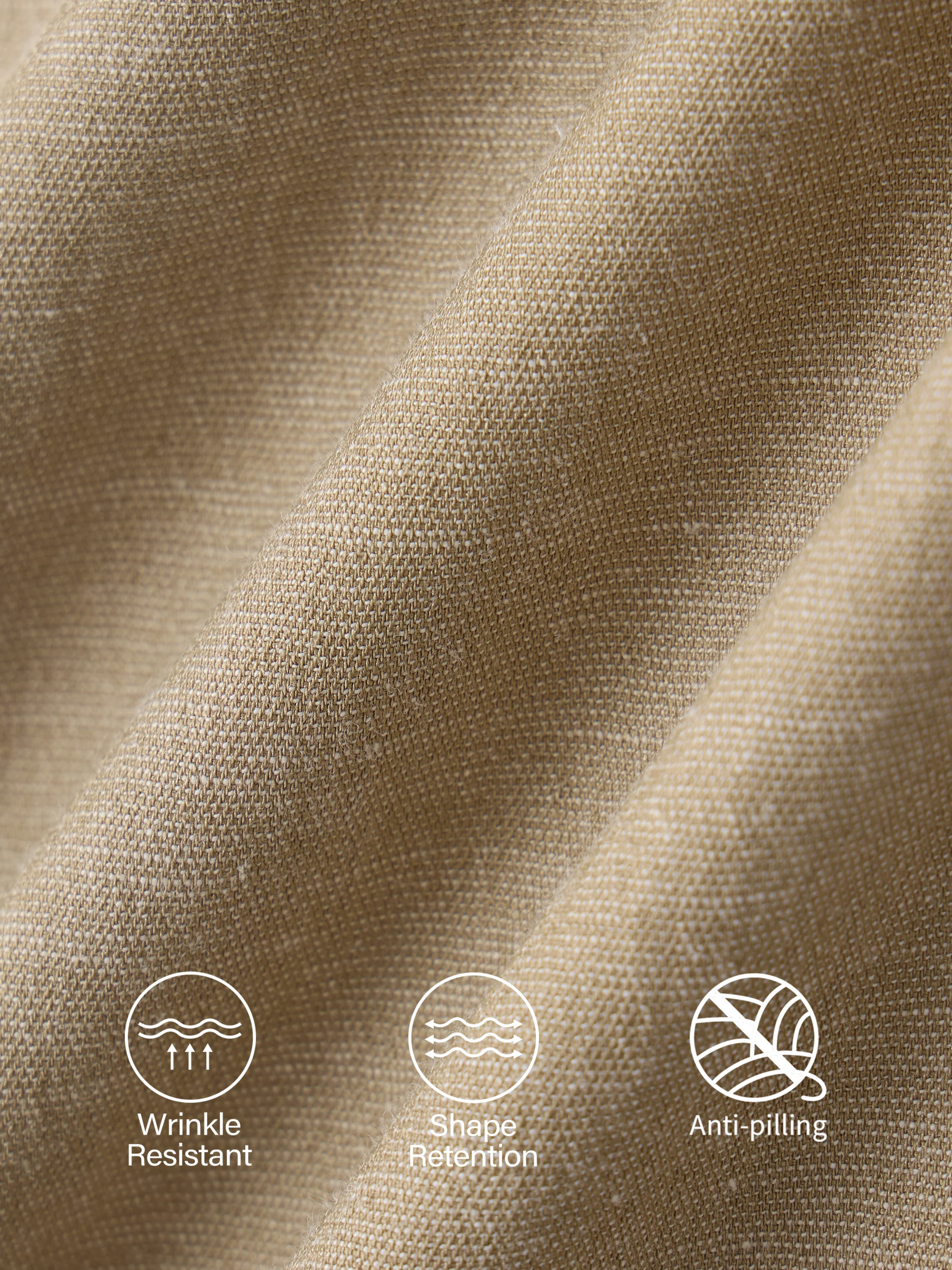 Wrinkle-Resistant Linen-Like Cropped Tapered Leg Pants with Pockets - Image 9